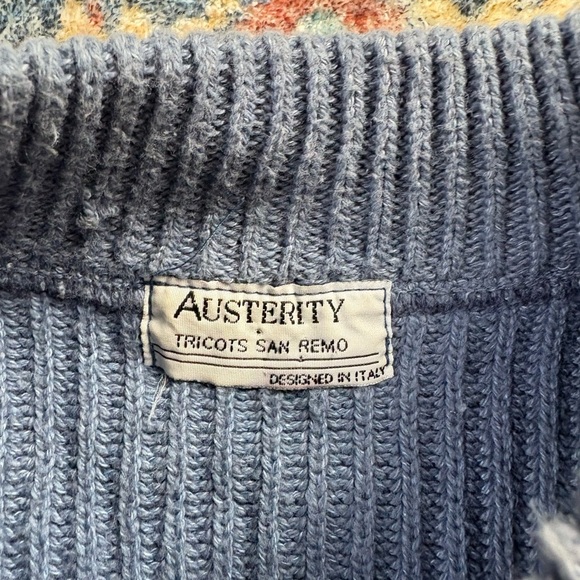 Vintage Blue Ribbed Pullover Sweater Size XXL - Picture 3 of 3